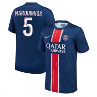 Camisa de Futebol Paris Saint-Germain Marquinhos #5 Equipamento Principal 2024-25 Manga Curta